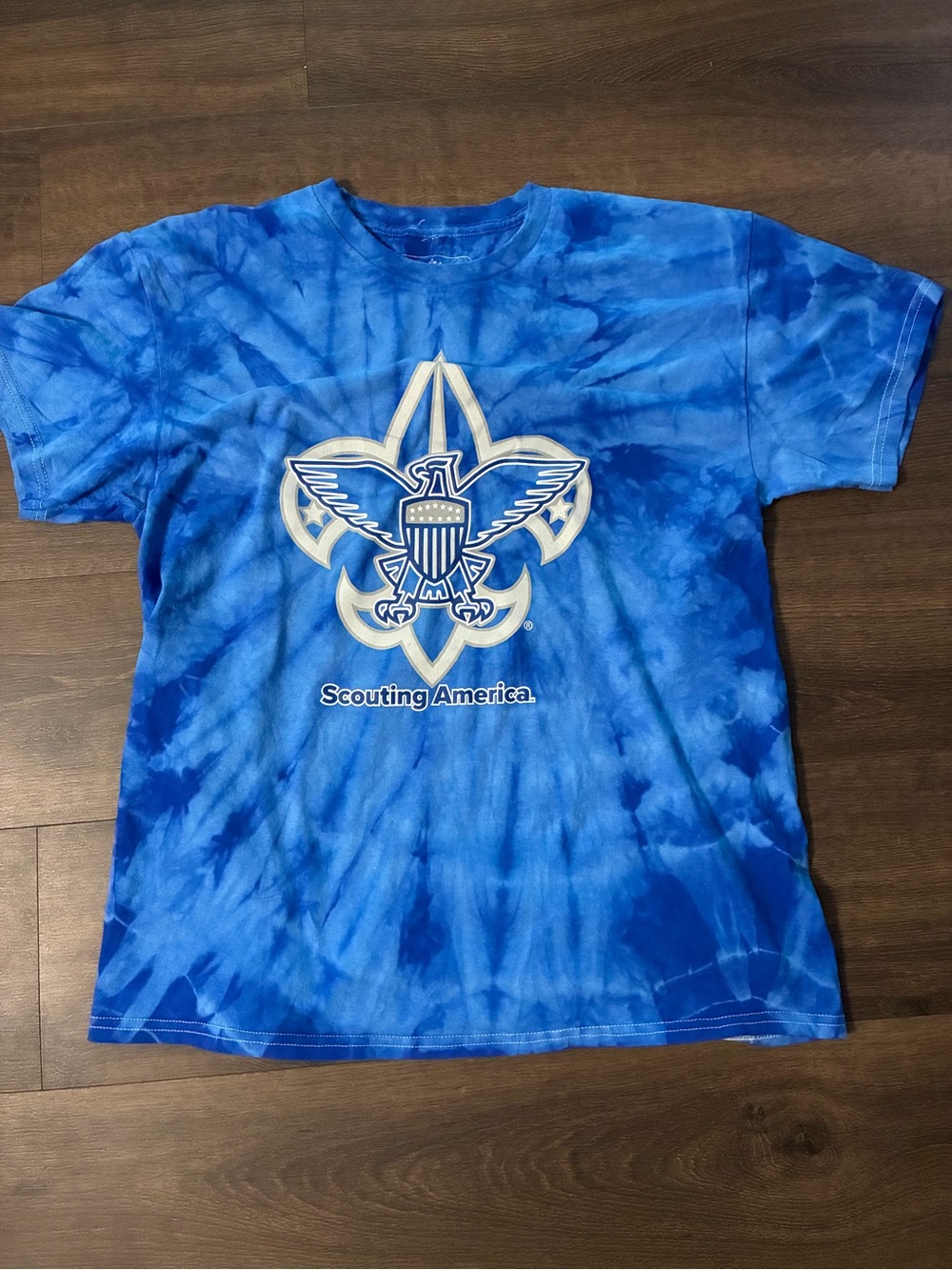 Scouting America Blue Tie-Dye Short Sleeve Tee